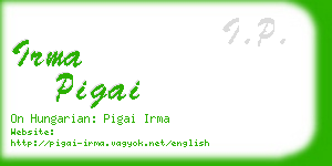 irma pigai business card